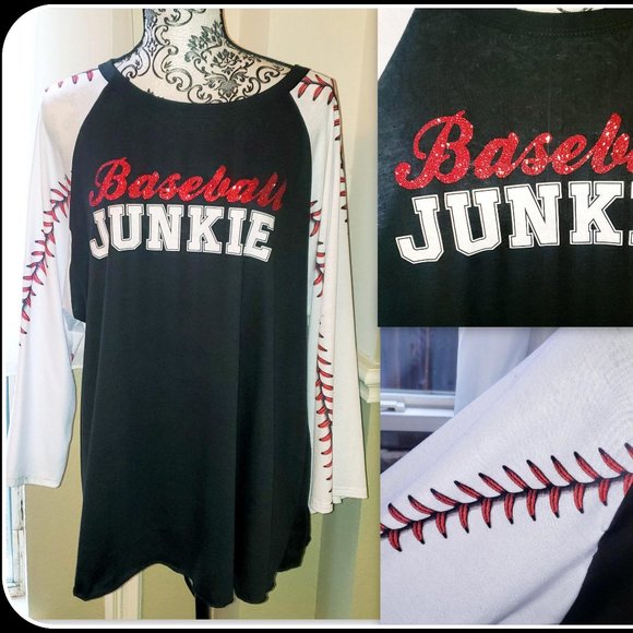 BASEBALL JUNKIE WOMEN'S TOP - Picture 1 of 2